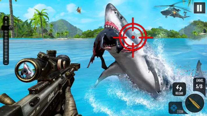 Shark Attack FPS Sniper Game android App screenshot 0