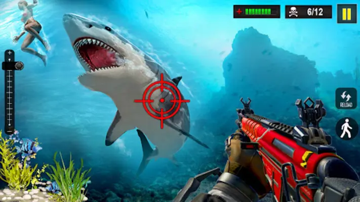 Shark Attack FPS Sniper Game android App screenshot 2